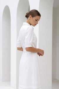 CELINE SHORT SLEEVES LONG DRESS