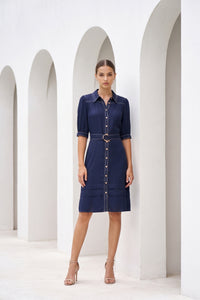 CELINE SHORT SLEEVES SHORT DRESS
