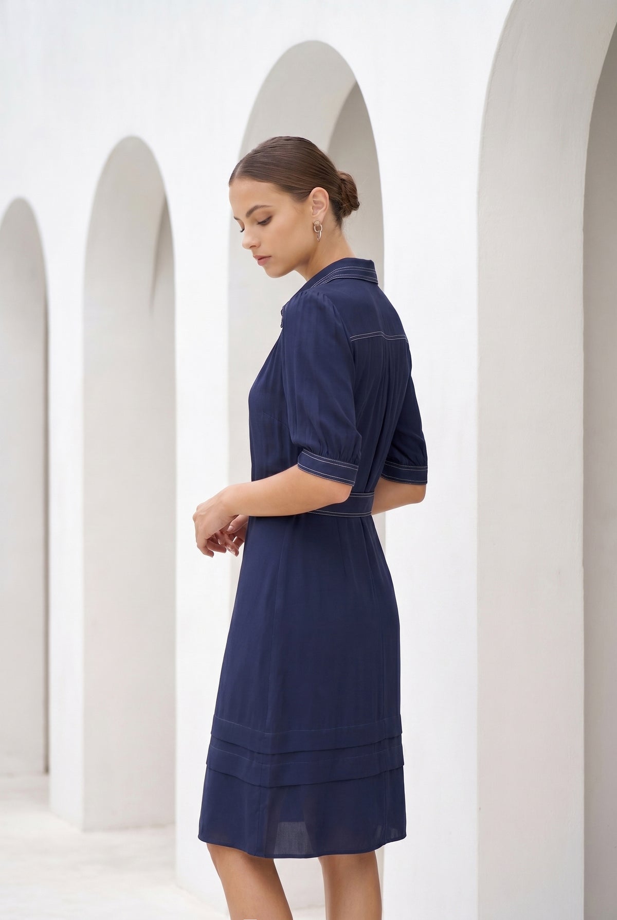 CELINE SHORT SLEEVES SHORT DRESS