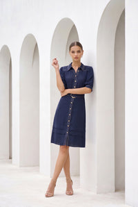 CELINE SHORT SLEEVES SHORT DRESS
