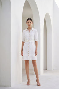 CELINE SHORT SLEEVES SHORT DRESS