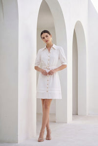 CELINE SHORT SLEEVES SHORT DRESS