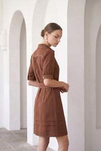 CELINE SHORT SLEEVES SHORT DRESS