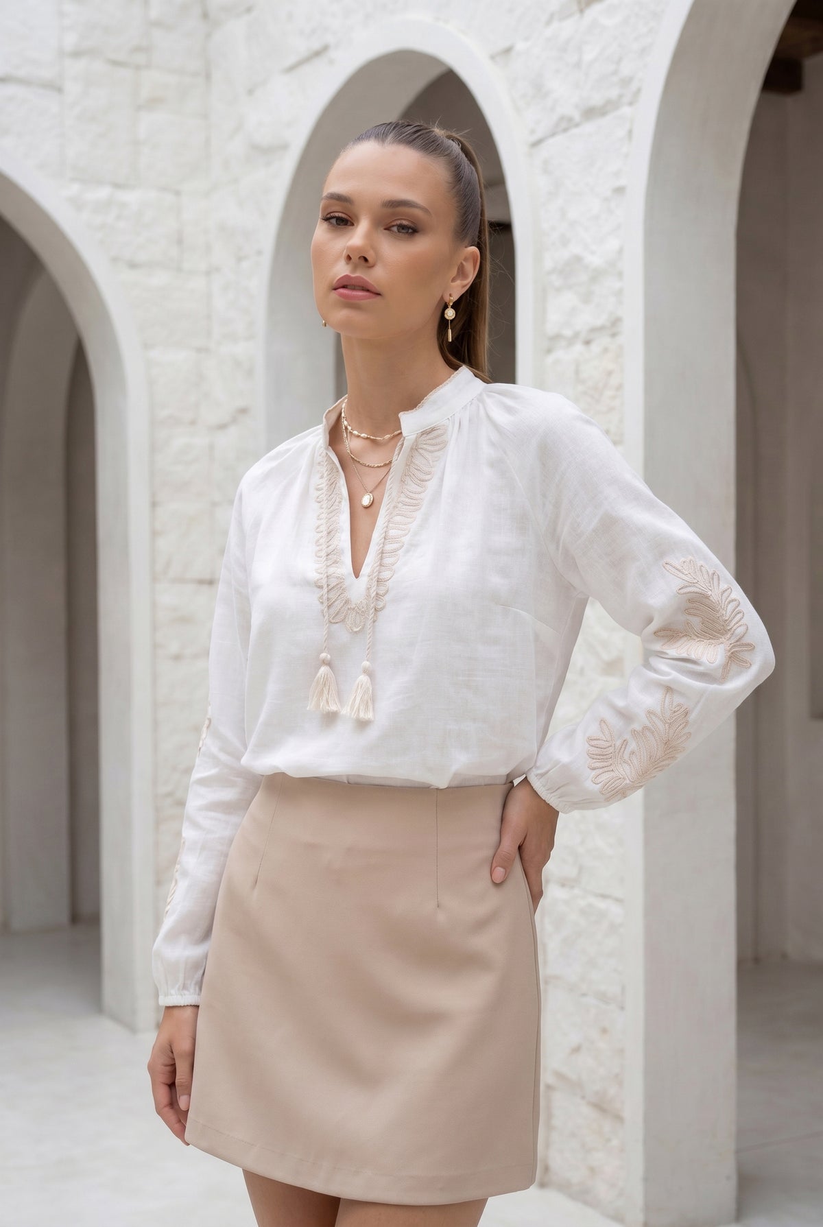 EMIE TIE BLOUSE