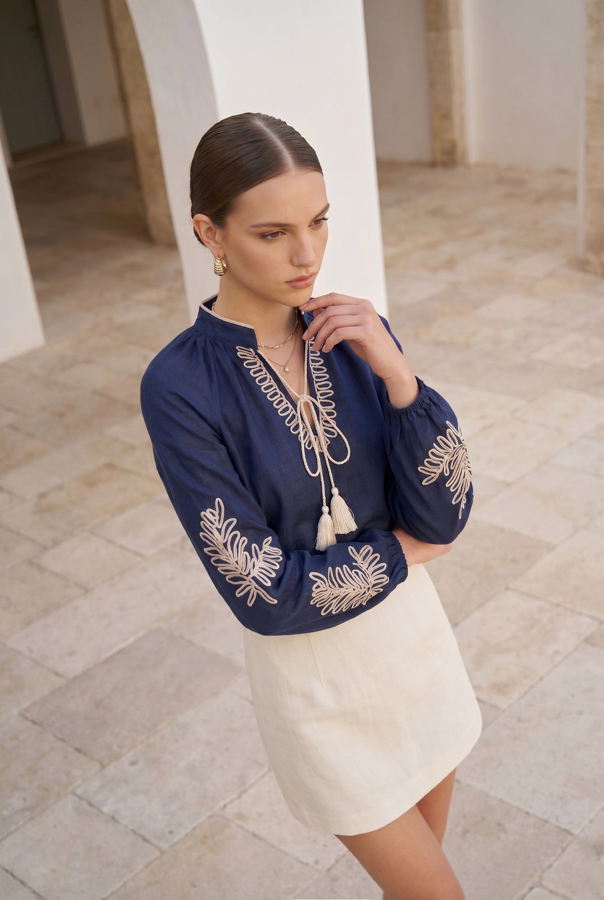 EMIE TIE BLOUSE