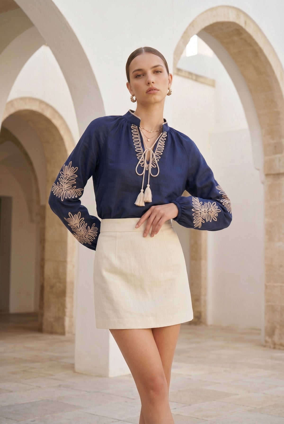 EMIE TIE BLOUSE