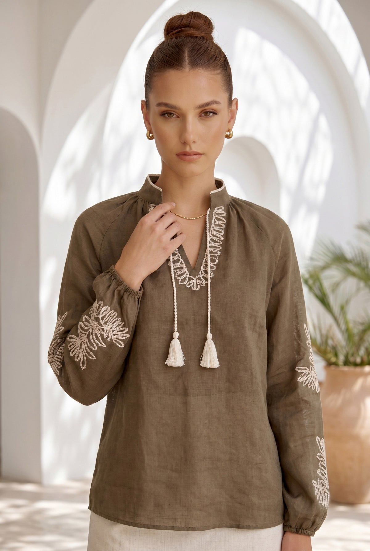 EMIE TIE BLOUSE