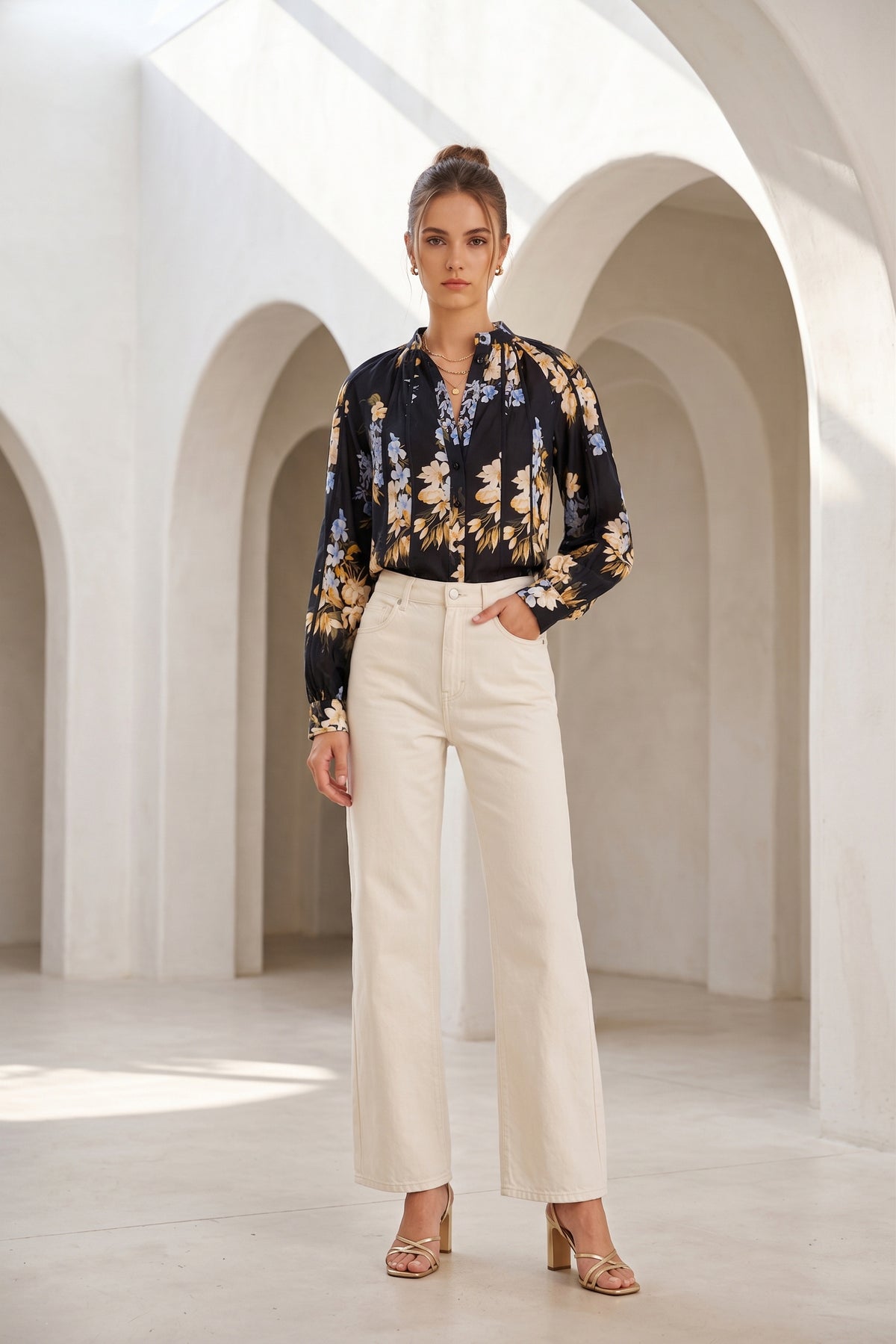 INES TENCEL BLOUSE