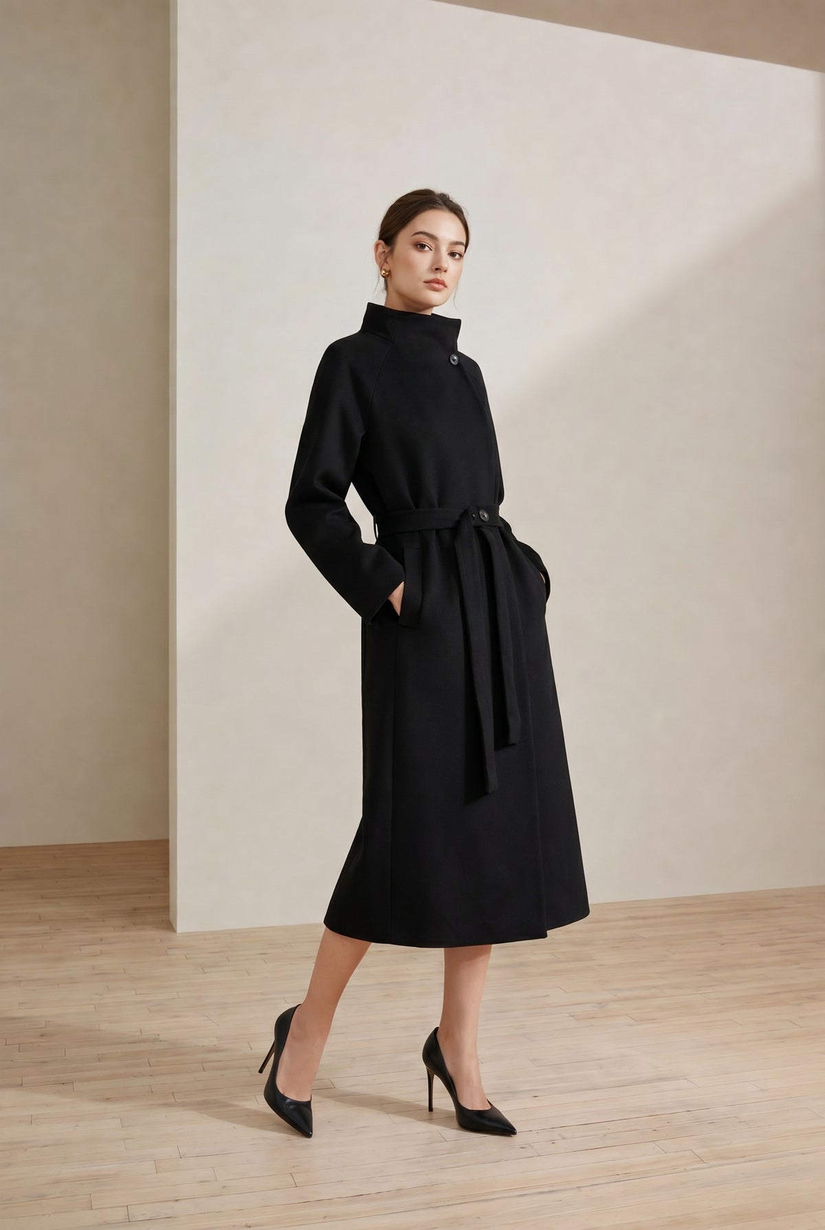 DROP SHOULDER TRENCH COAT