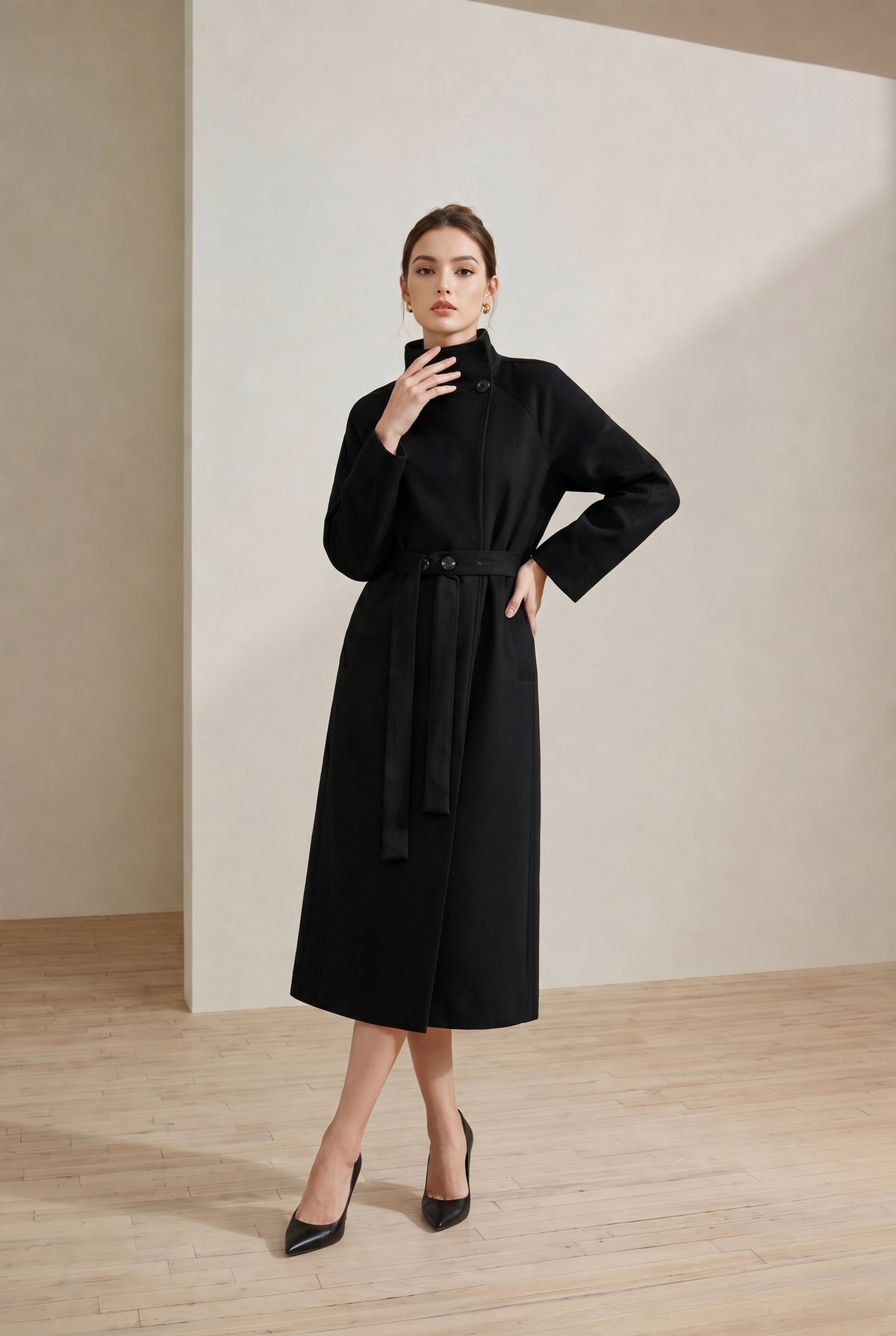 DROP SHOULDER TRENCH COAT