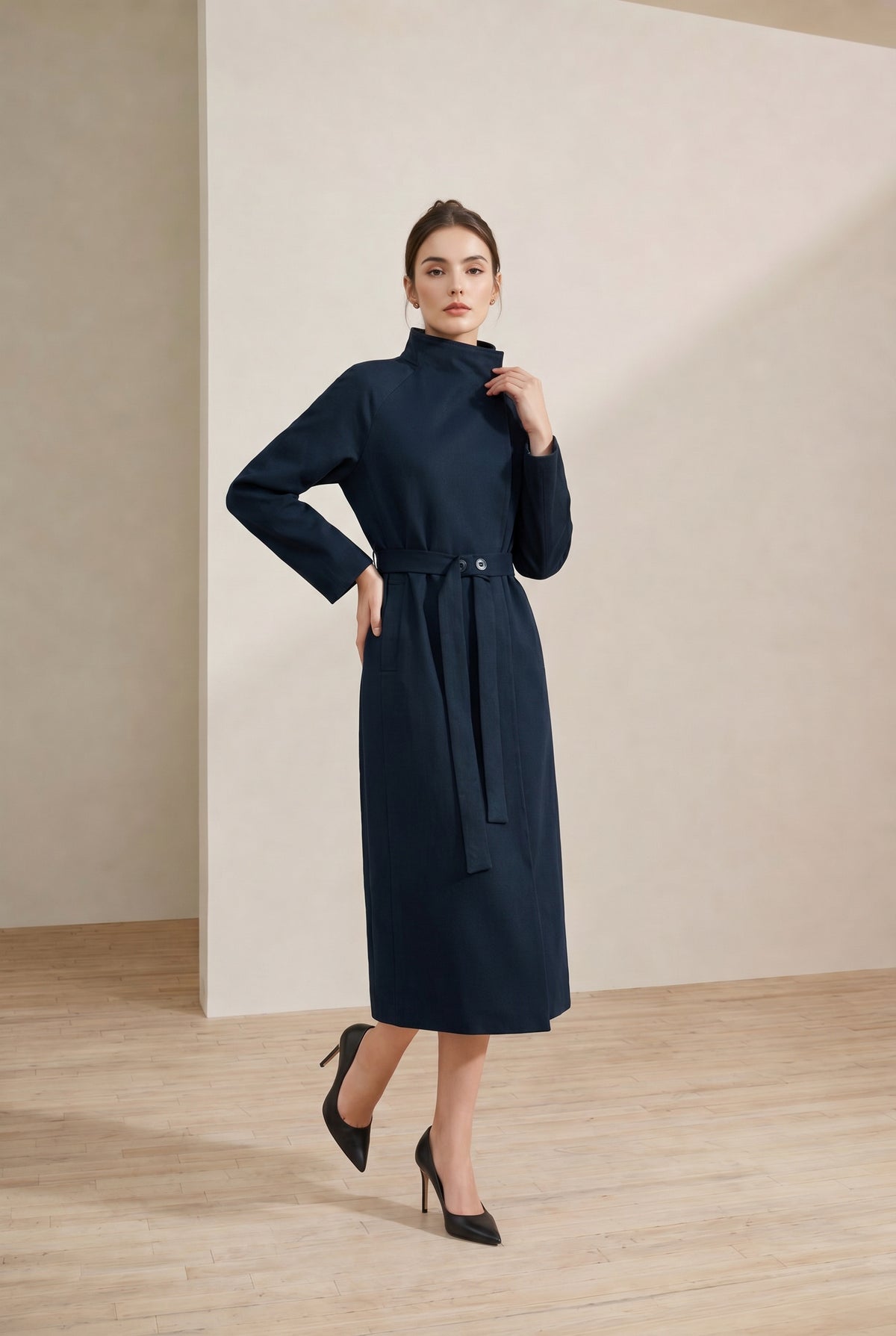DROP SHOULDER TRENCH COAT