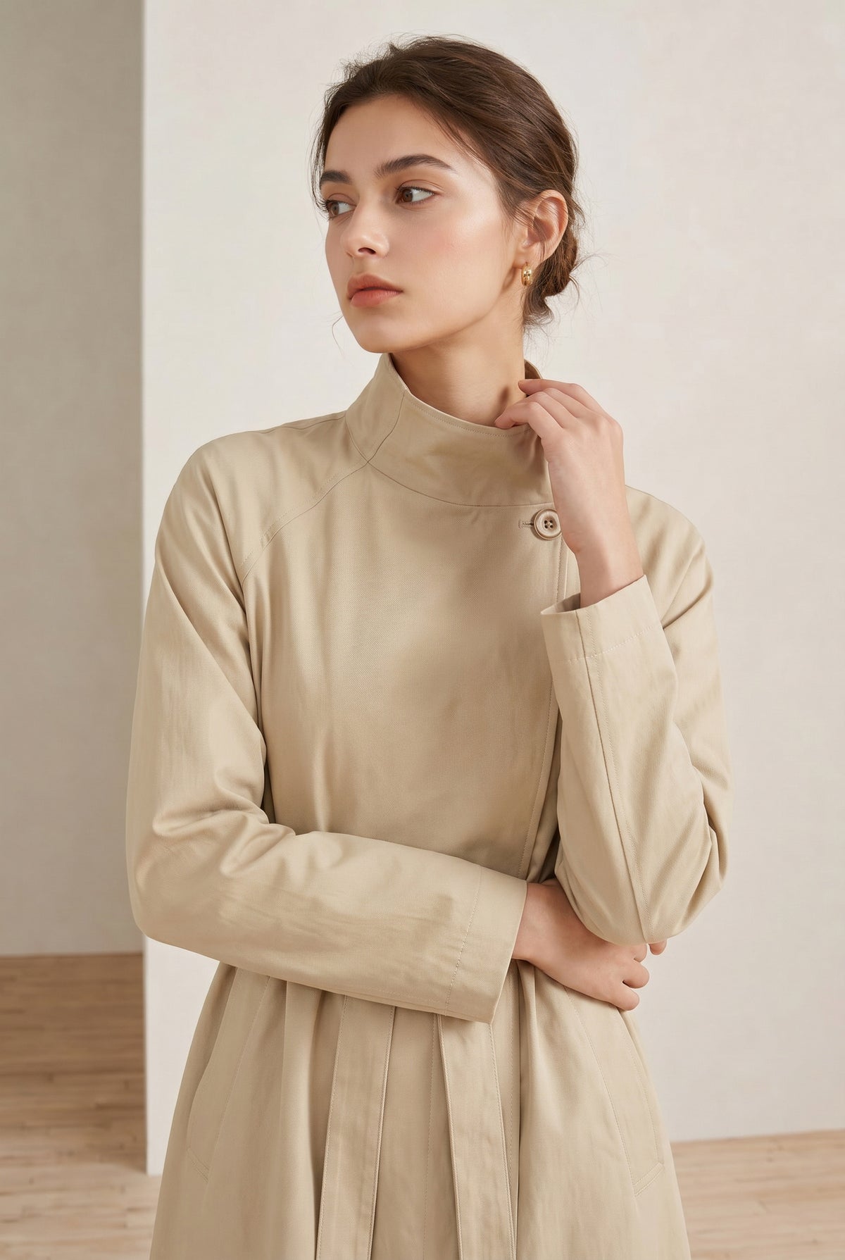 DROP SHOULDER TRENCH COAT