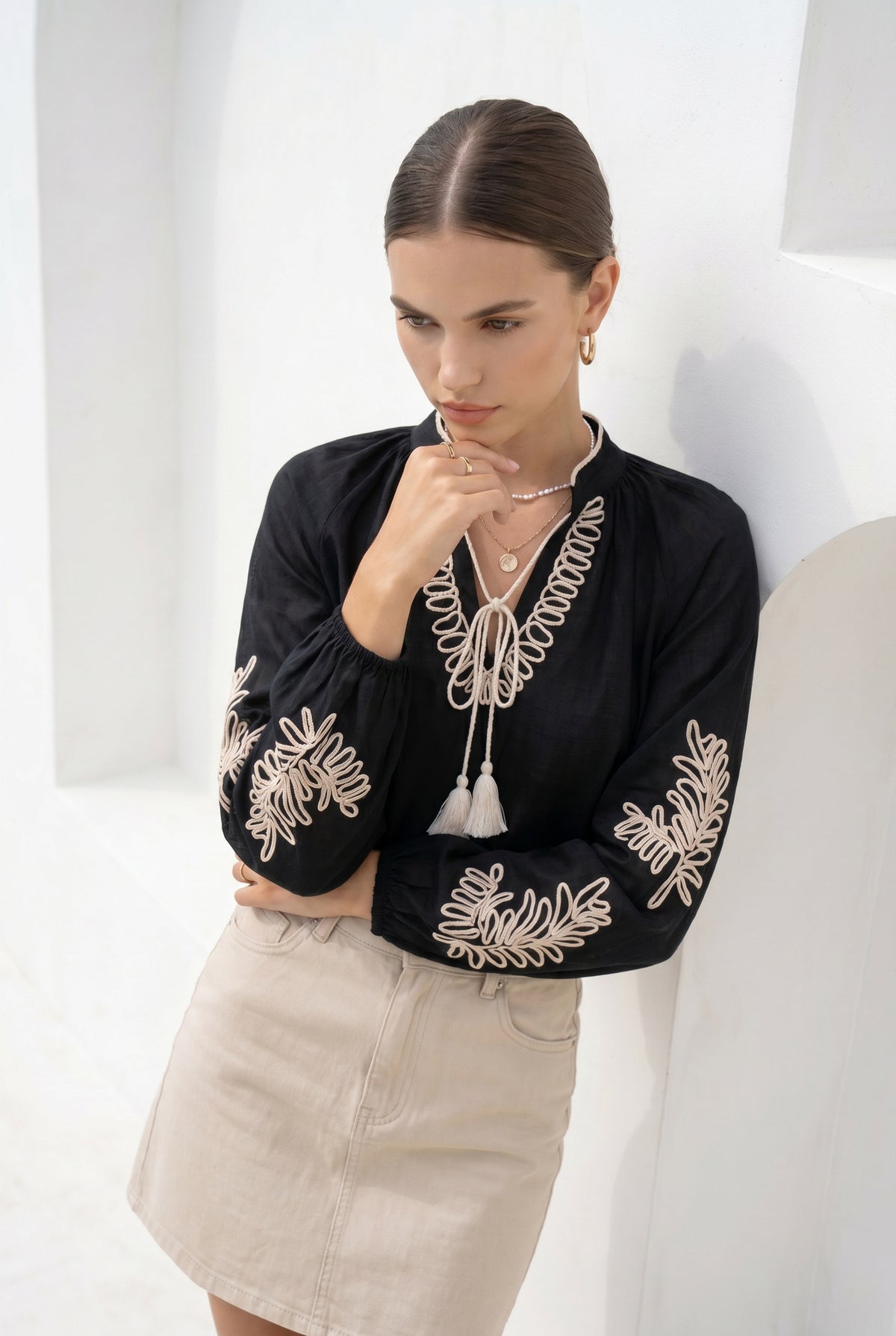 EMIE TIE BLOUSE