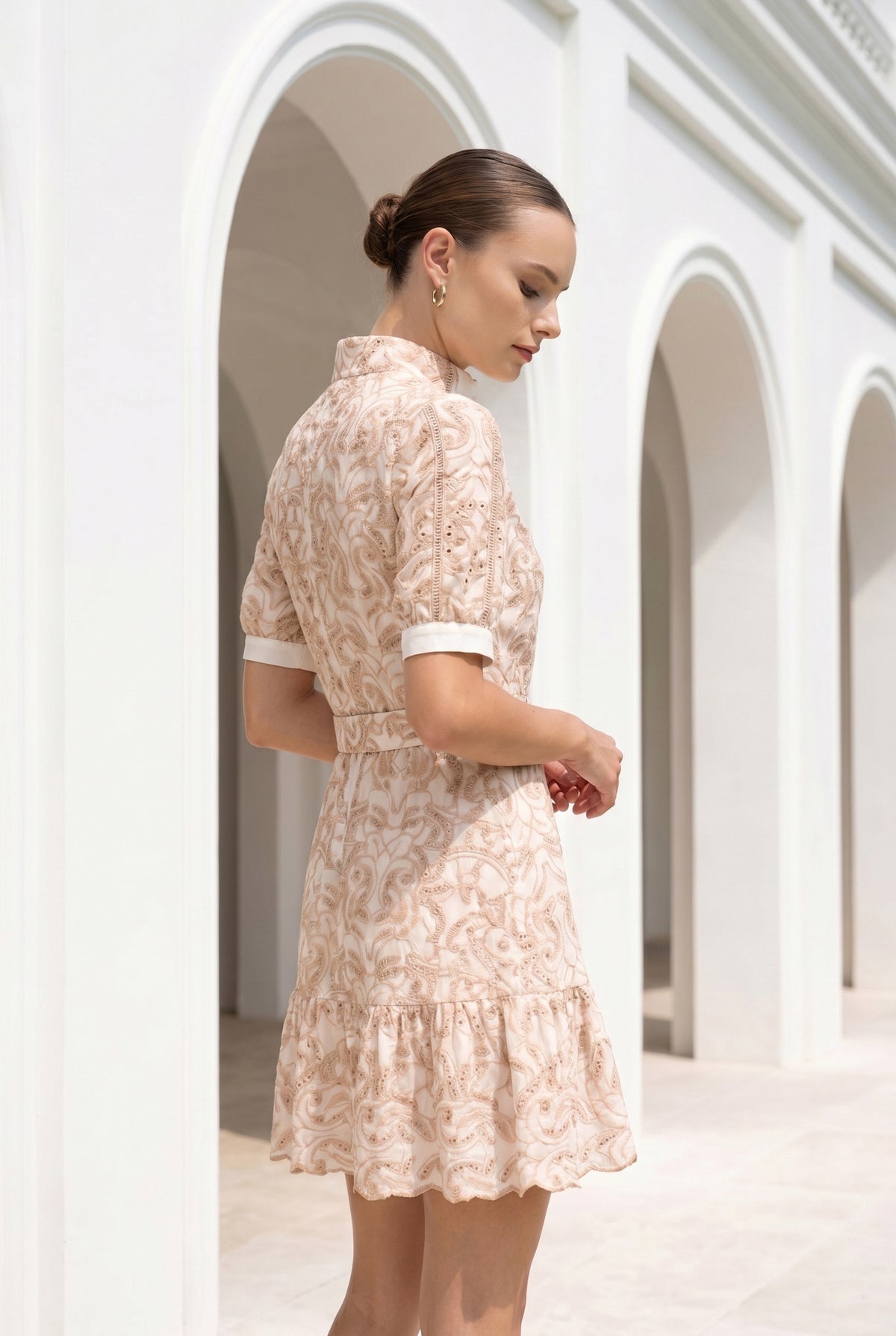 NAOMI SHORT SLEEVES SHORT DRESS