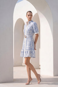 NAOMI SHORT SLEEVES SHORT DRESS