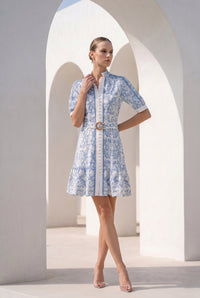 NAOMI SHORT SLEEVES SHORT DRESS