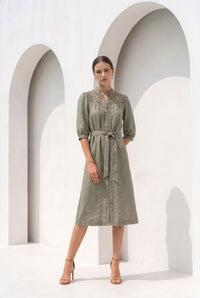 ILA BELTED LACE DRESS