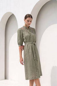 ILA BELTED LACE DRESS