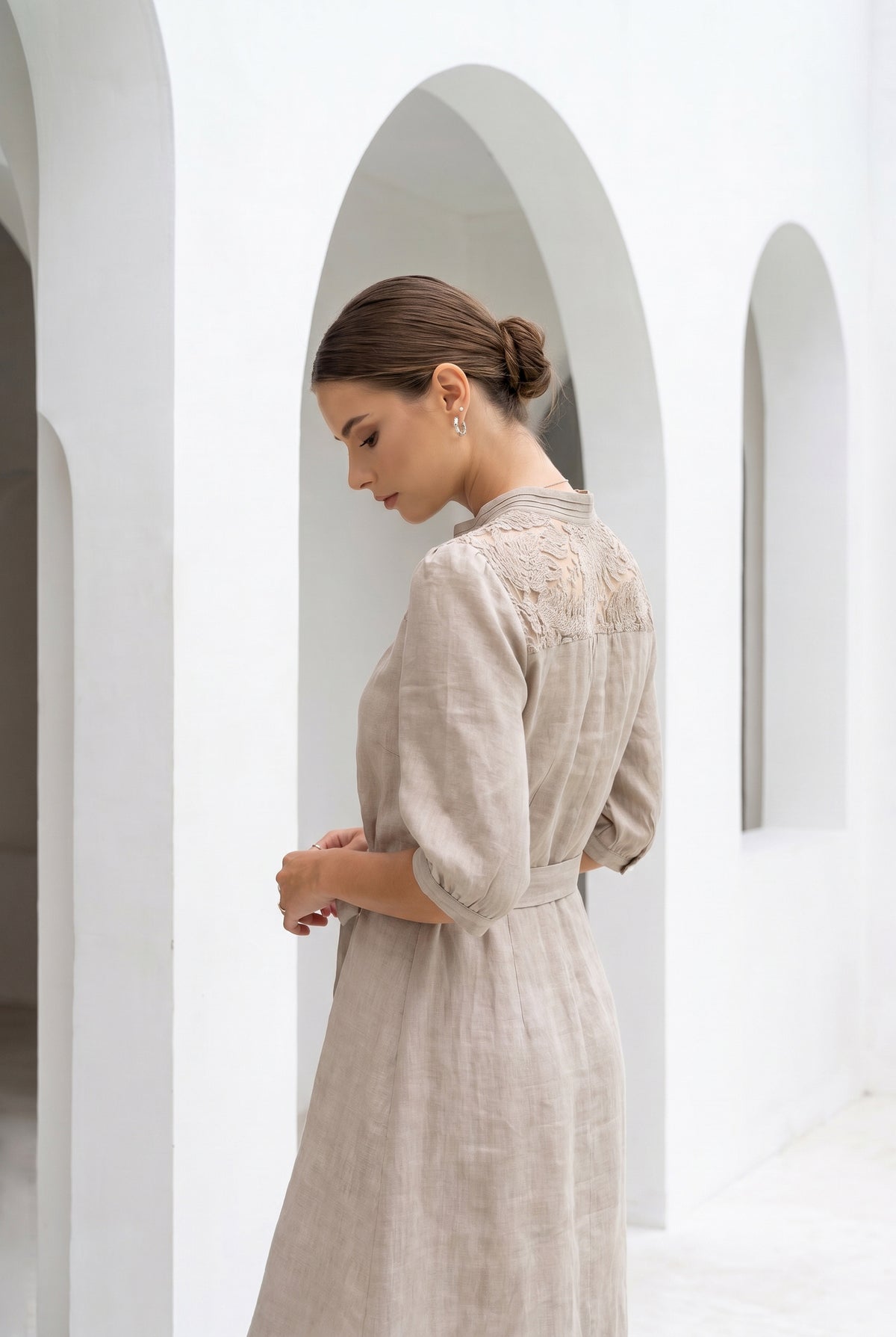 ILA BELTED LACE DRESS