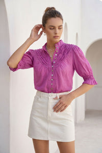 COLETTE LINEN BLOUSE
