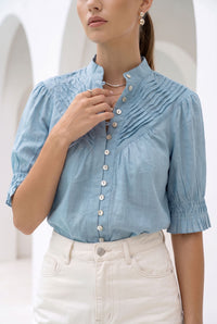 COLETTE LINEN BLOUSE