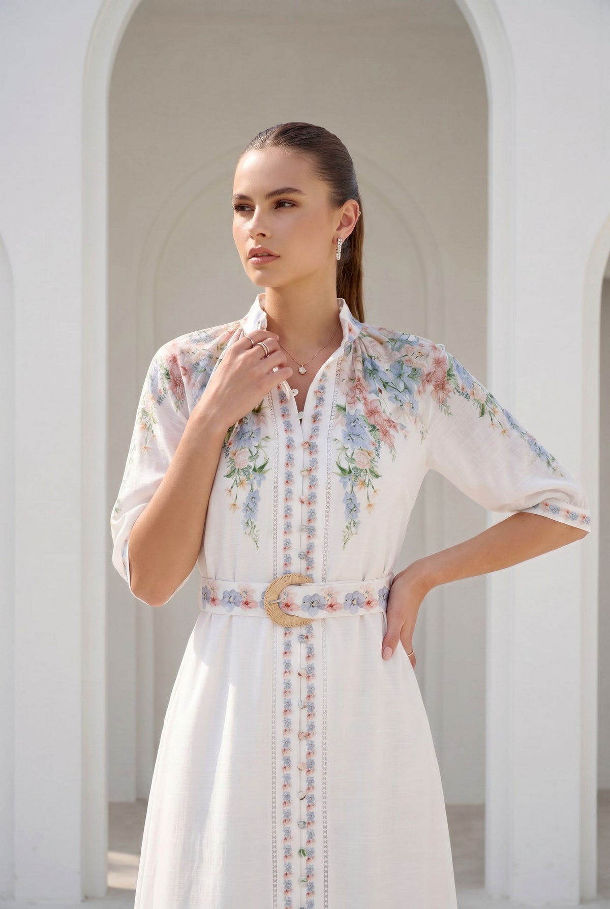 CELESTE BELTED DRESS