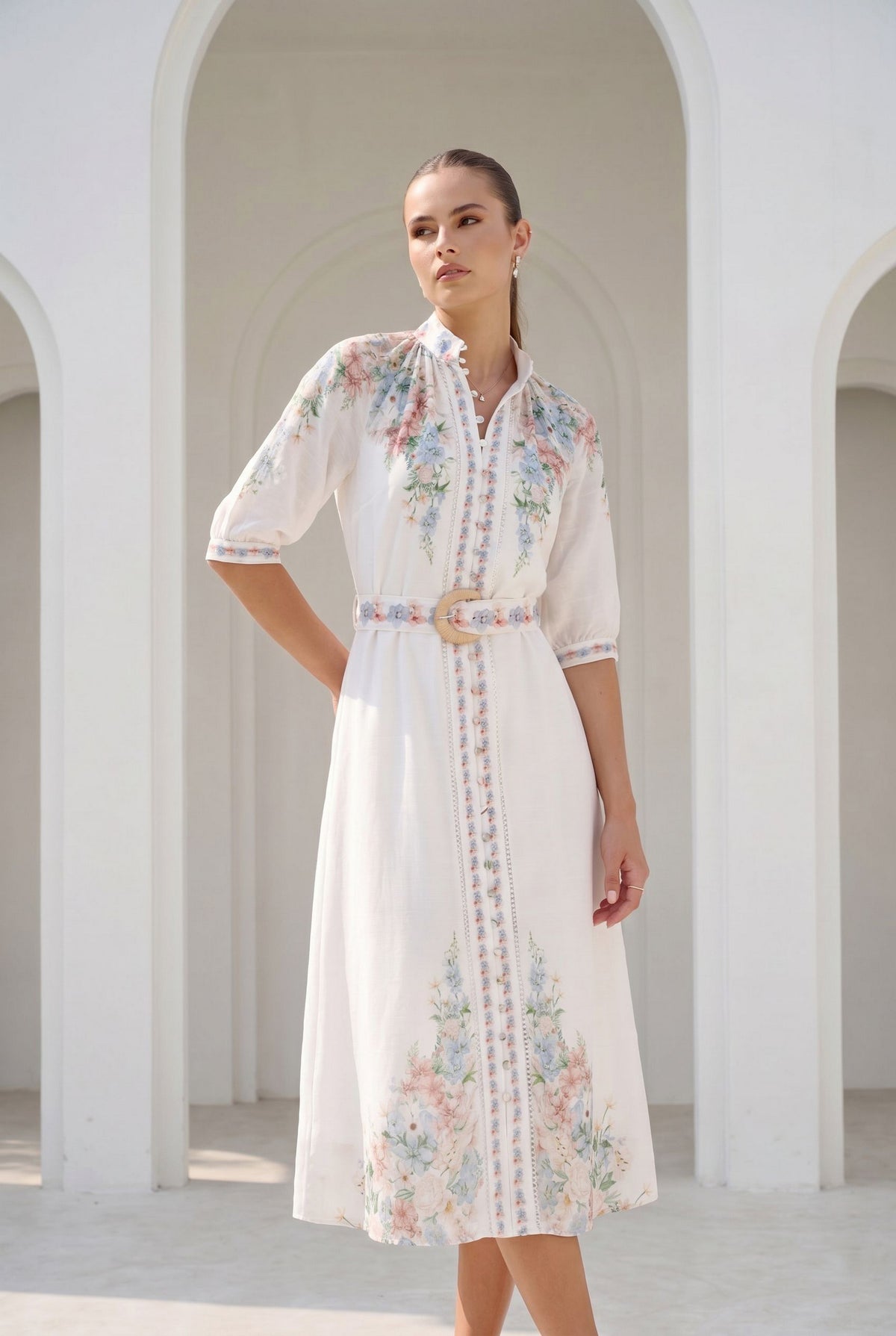 CELESTE BELTED DRESS