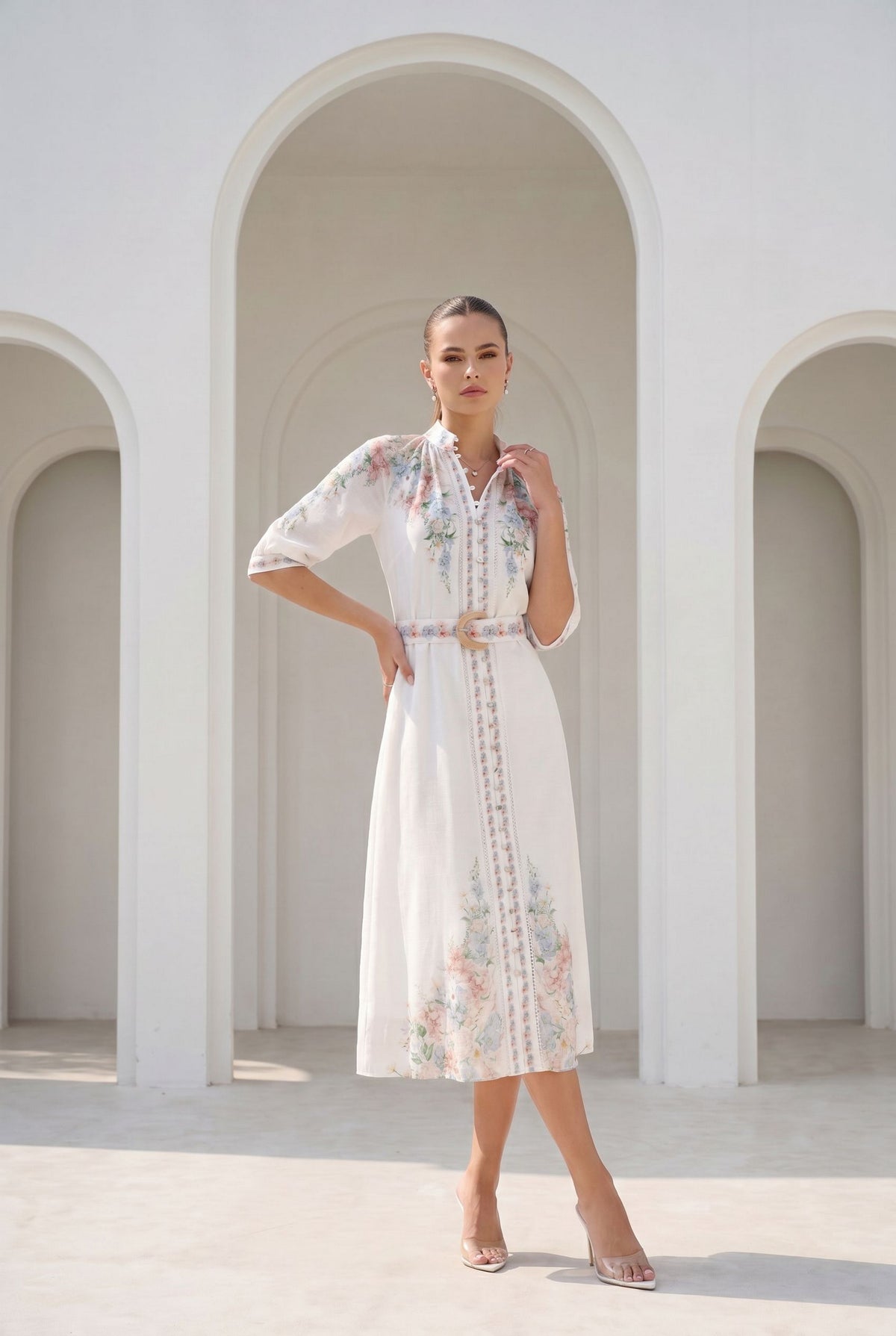 CELESTE BELTED DRESS