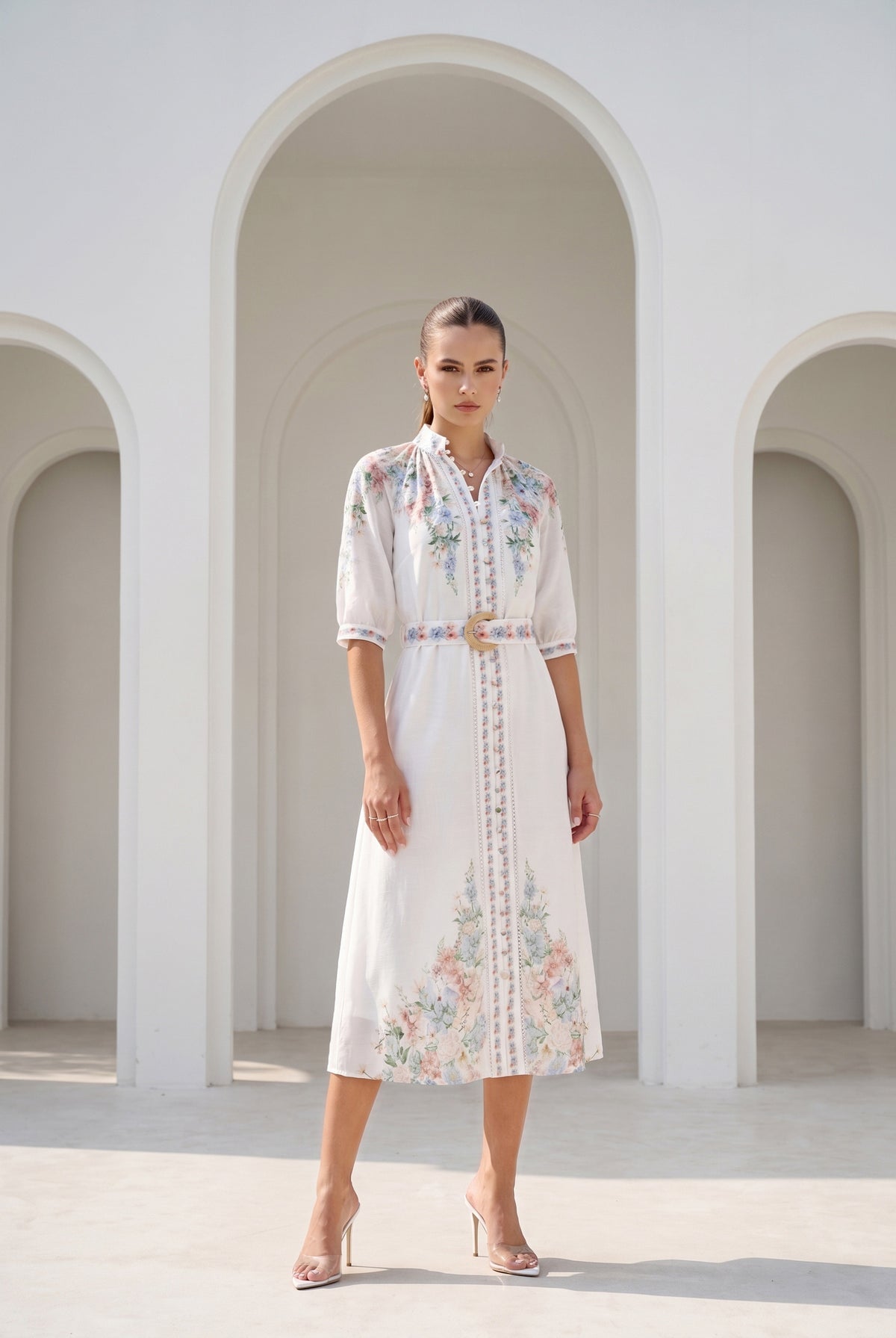 CELESTE BELTED DRESS