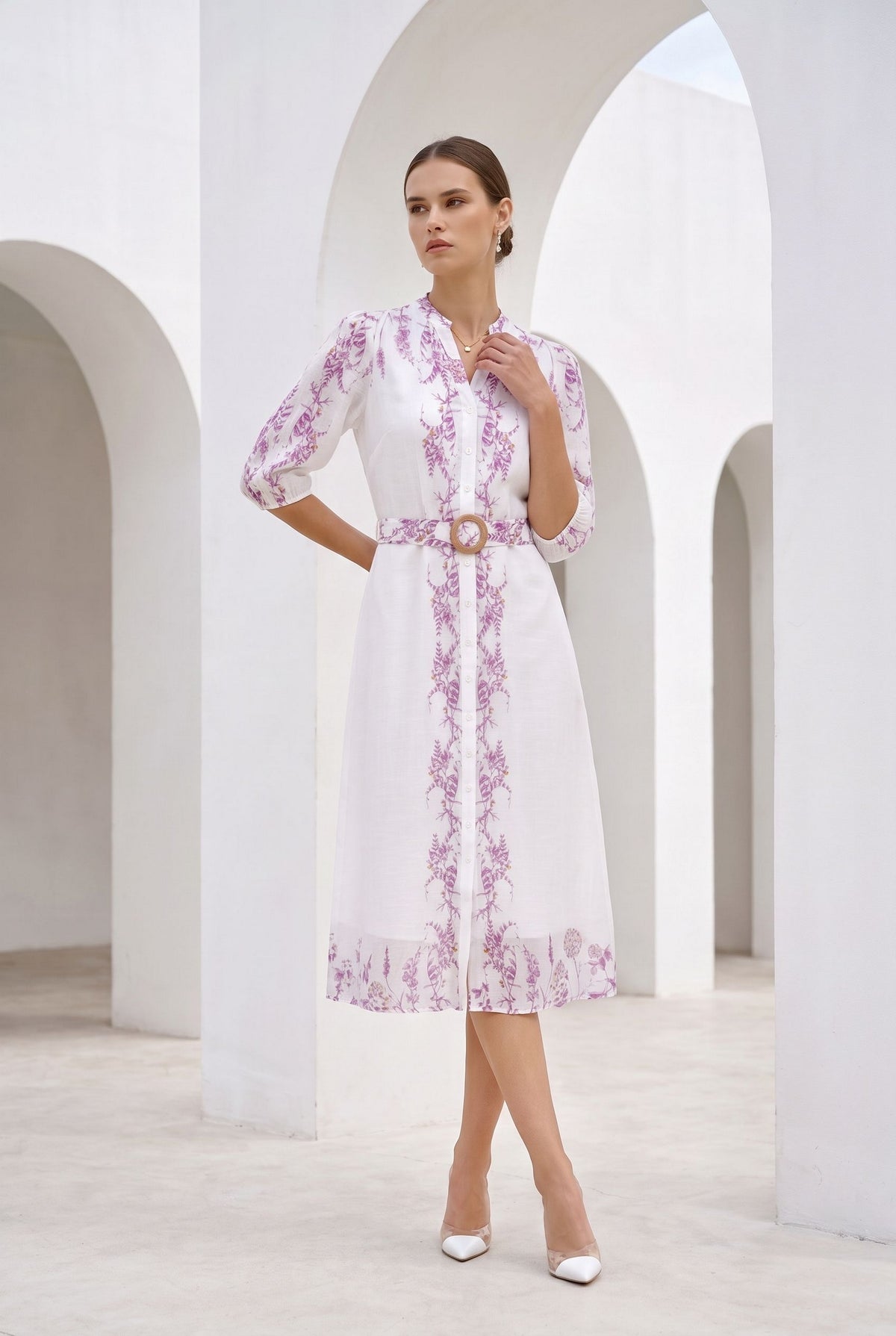 NICOLETTE BELTED DRESS