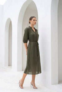 EDDA LINEN LACE DRESS