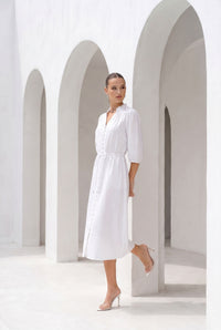 EDDA LINEN LACE DRESS