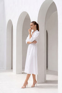 EDDA LINEN LACE DRESS