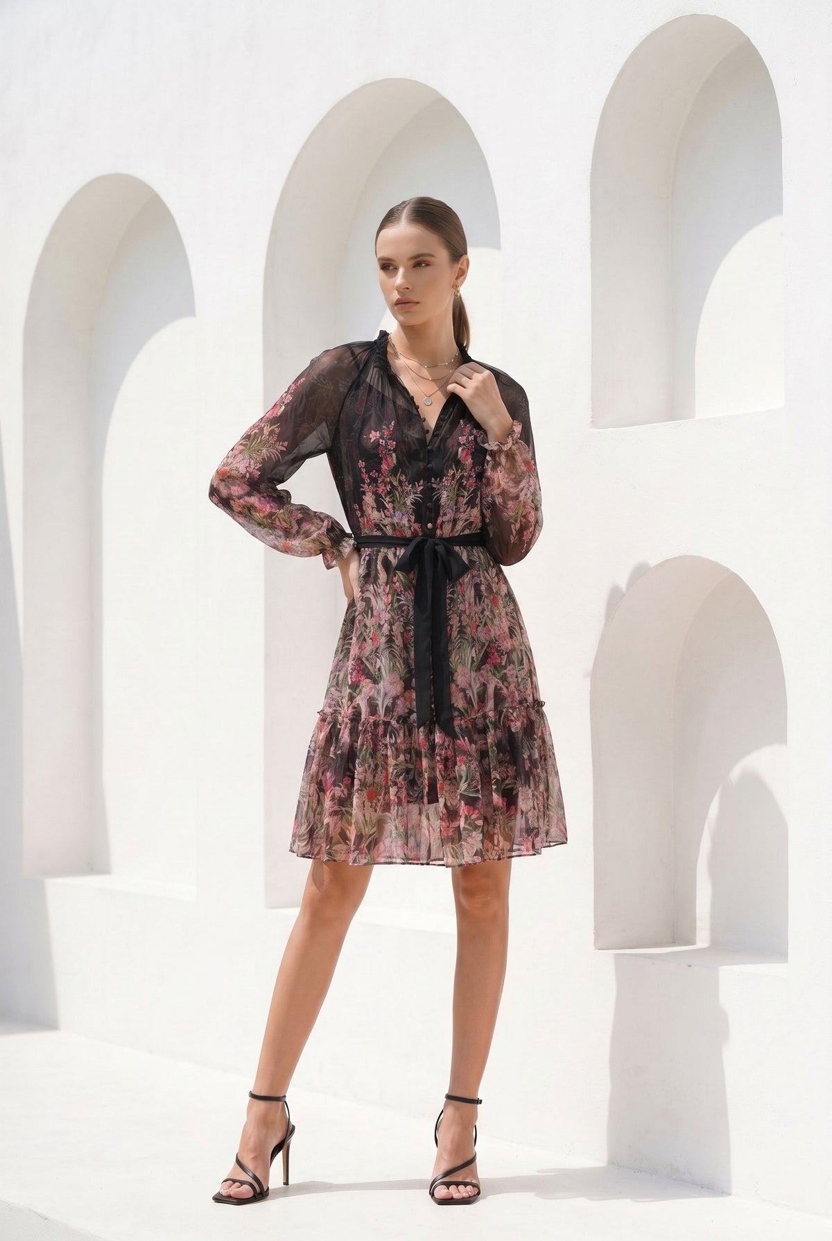 VIOLA SILK SHORT DRESS