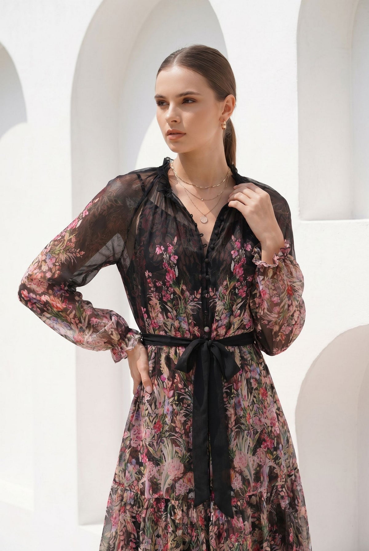 VIOLA SILK SHORT DRESS
