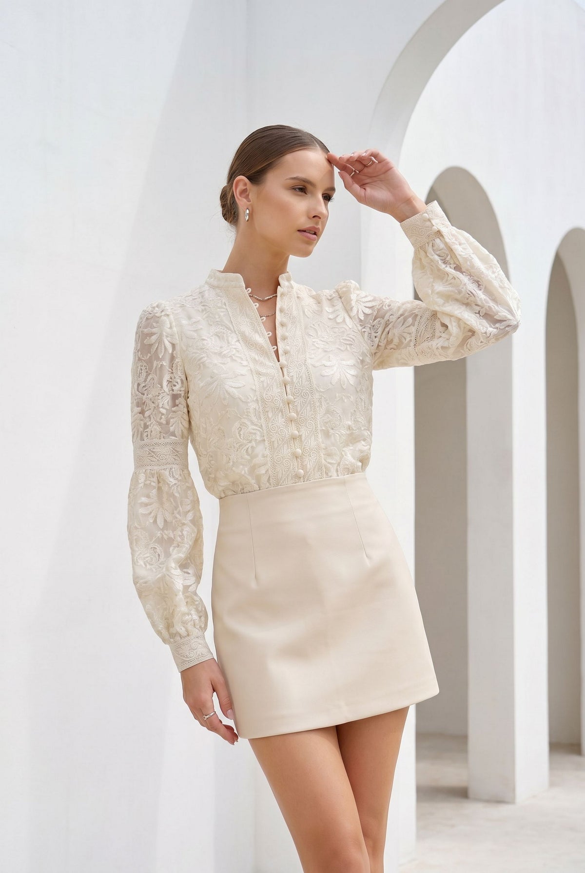 YVETTE BUTTON BLOUSE