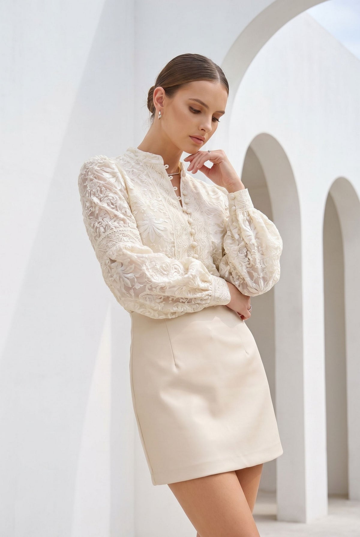 YVETTE BUTTON BLOUSE