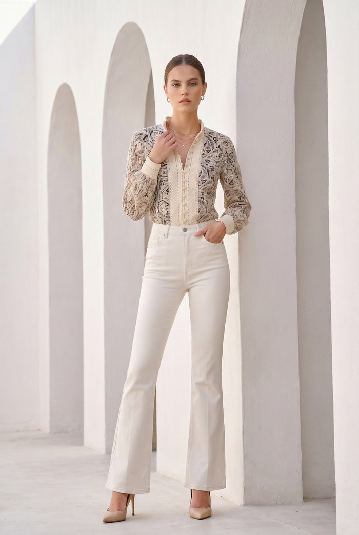 IRINA LACE BUTTON BLOUSE
