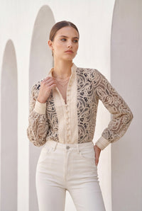 IRINA LACE BUTTON BLOUSE
