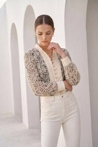 IRINA LACE BUTTON BLOUSE