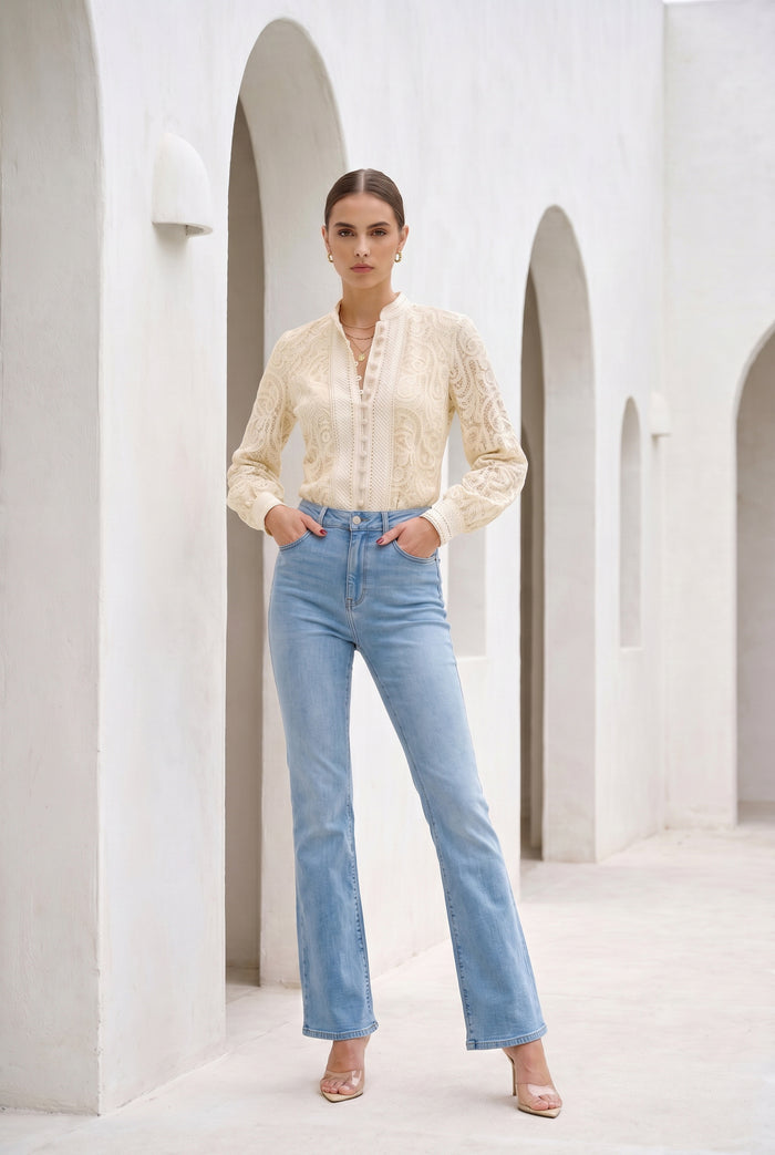 IRINA LACE BUTTON BLOUSE