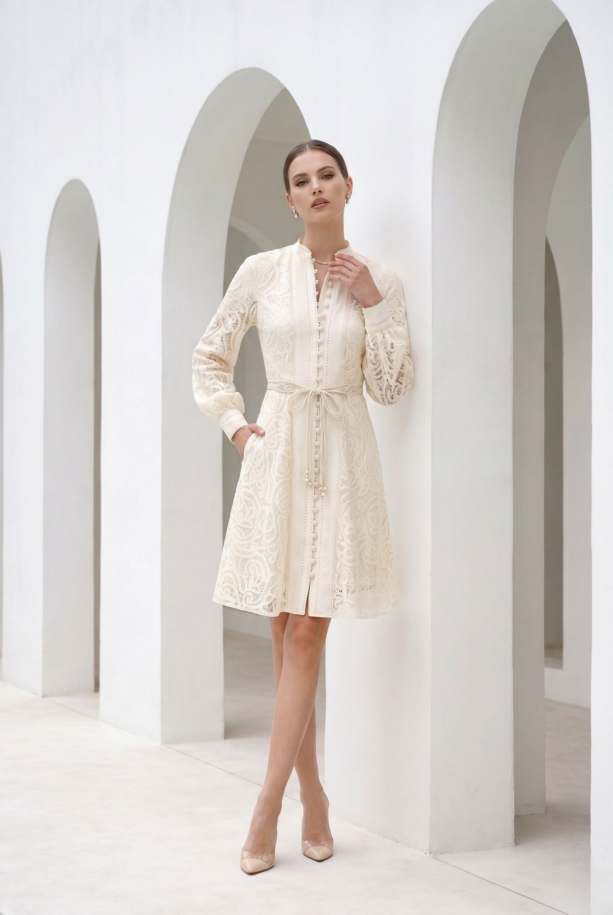 IRINA BELTED SHORT DRESS