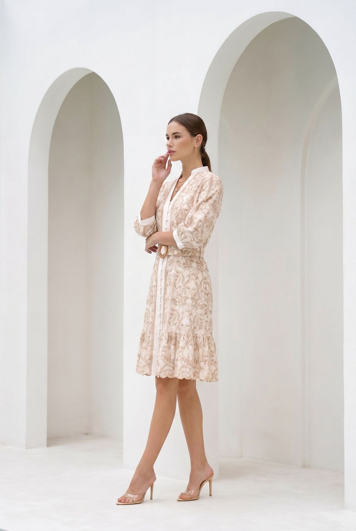 NAOMI V NECK SHORT DRESS