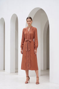 ALORA CUPRO LONG DRESS