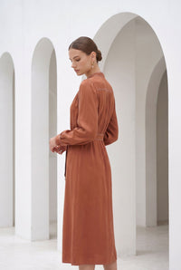 ALORA CUPRO LONG DRESS