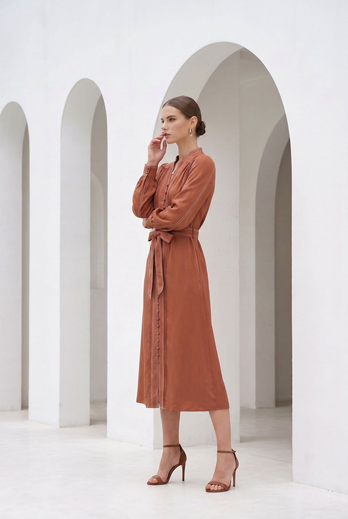ALORA CUPRO LONG DRESS