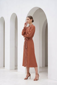ALORA CUPRO LONG DRESS
