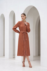 ALORA CUPRO LONG DRESS