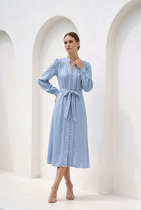 ALORA CUPRO LONG DRESS