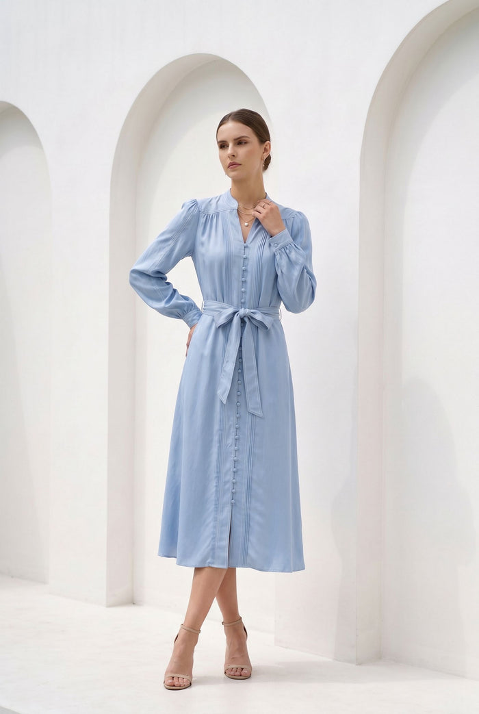 ALORA CUPRO LONG DRESS